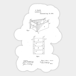 Packing Box Vintage Patent Hand Drawing Sticker